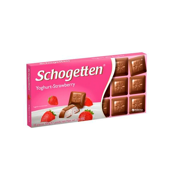 Шоколад с клубникой Schogetten